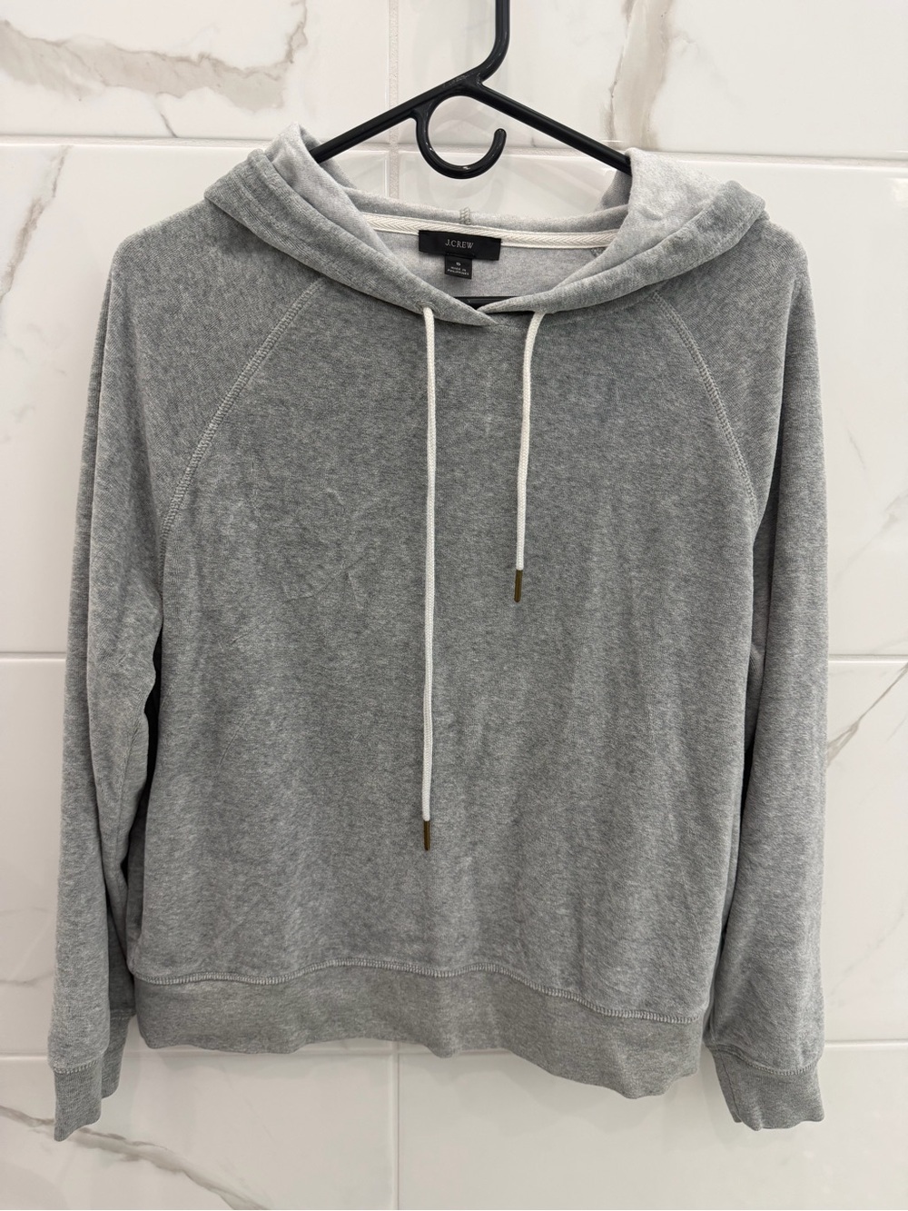 J. Crew Gray Hooded Pullover Sweatshirt